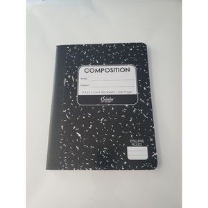 New Back to School 5 Pack IScholar Composition Black and White Notebook Bundle